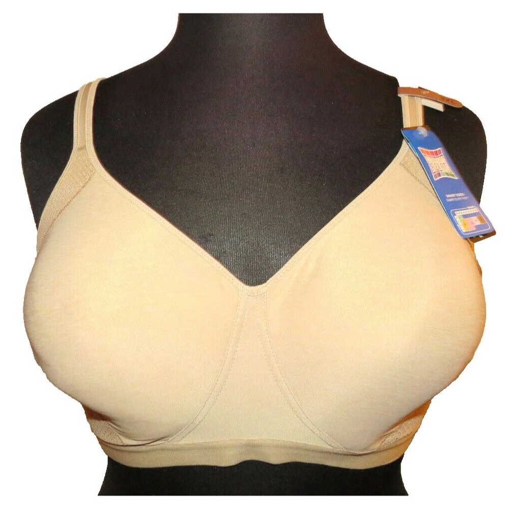Hanes Beige X-Temp Foam Cup Wire Free Bra Plus Size 3X